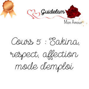 BRONZE COURS 5: SAKINA_ RESPECT_BIENVEILLANCE